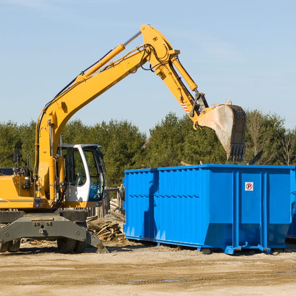 are there any restrictions on where a residential dumpster can be placed in Frank